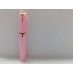 Mini Electric Eyebrow Trimmer Lipstick Brows Pen Hair Remover Painless Razor Epilator with LED Light (Option: Pink-Battery)