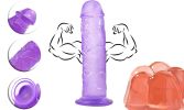 Suction Cup Dildo Clitoral 8'5 Inches Dildo Flaxible Realistic Dildo